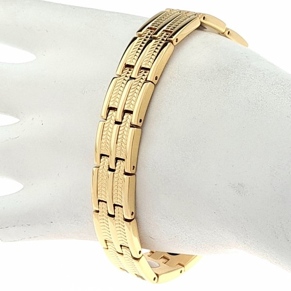 BRACELET GOLD CELEBRITY STAINLESS STEEL