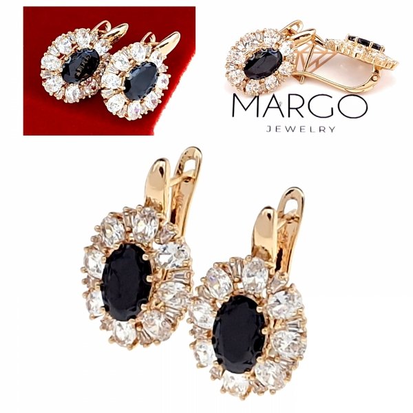 gold plated earrings with exclusive cubic zirconia
