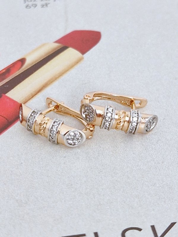 exclusive swarovski gold-plated earrings