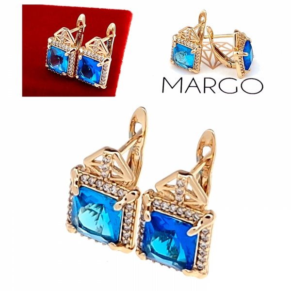 exclusive swarovski gold-plated earrings
