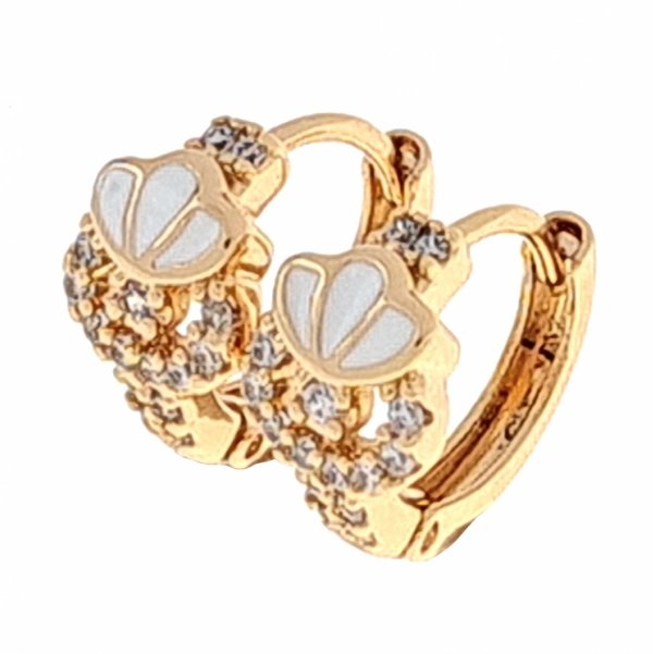 gold plated earrings with exclusive cubic zirconia