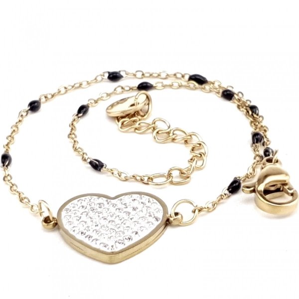 BRACELET GOLD CELEBRITY STAINLESS STEEL