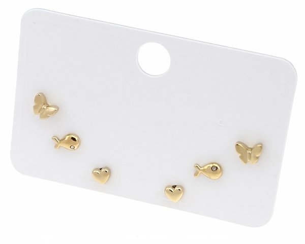 gold plated earrings with exclusive cubic zirconia