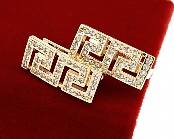 gold plated earrings with exclusive cubic zirconia