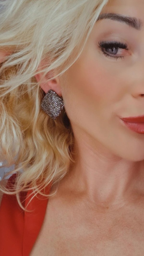 gold plated earrings with exclusive cubic zirconia
