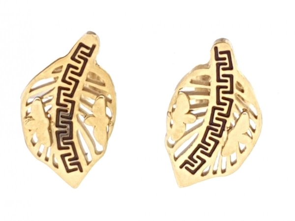 gold earrings made of stainless steel