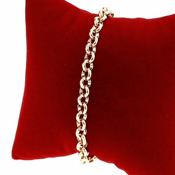 gold bracelet for a gold-plated leg