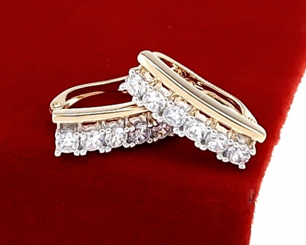 exclusive swarovski gold-plated earrings