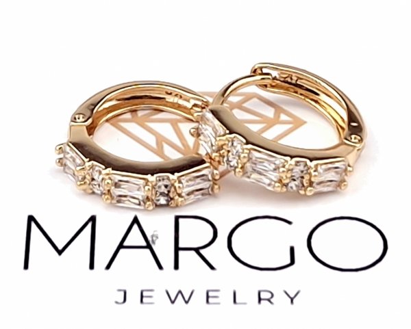 gold plated earrings with exclusive cubic zirconia