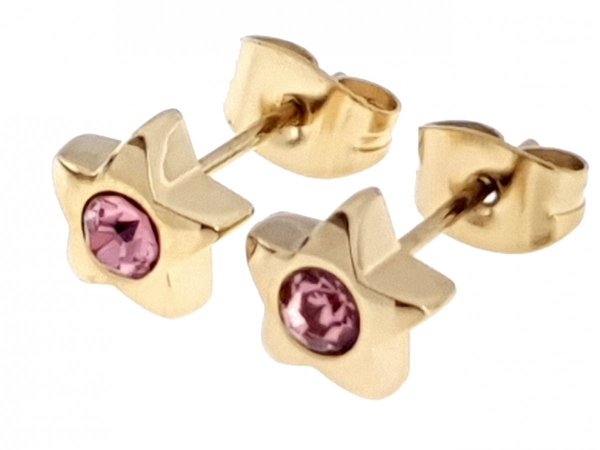 gold earrings made of stainless steel