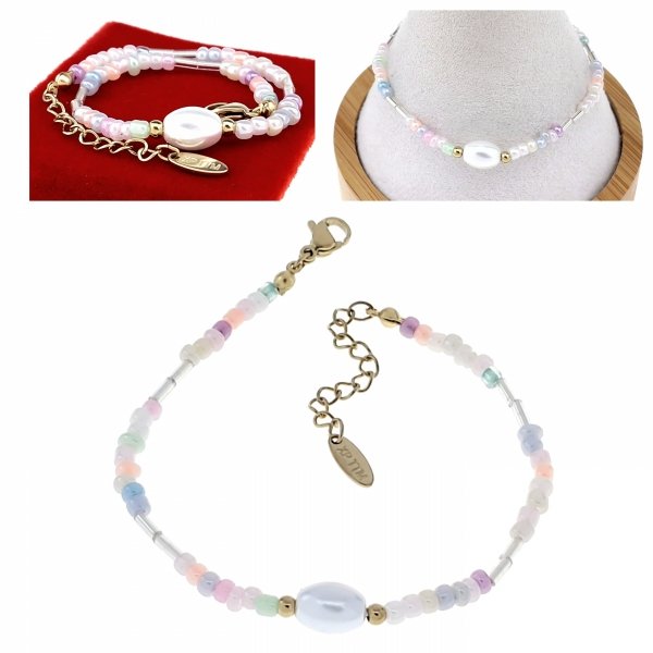 BRACELET GOLD CELEBRITY STAINLESS STEEL
