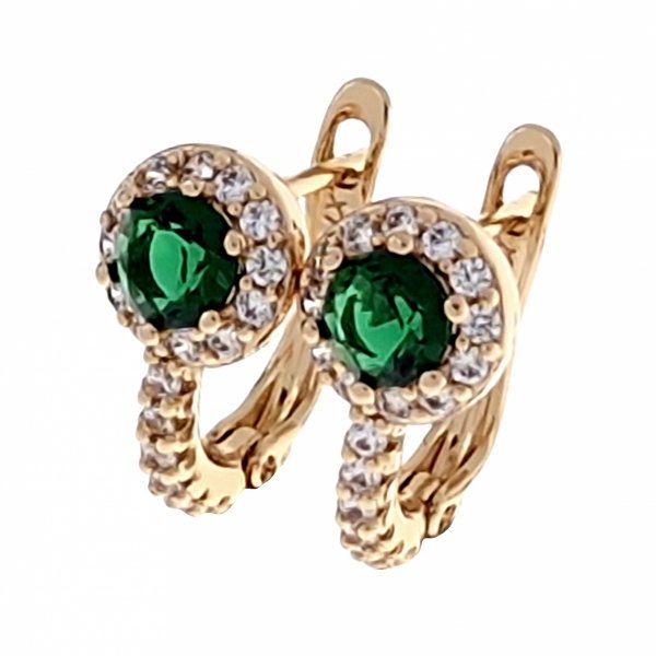 gold plated earrings with exclusive cubic zirconia