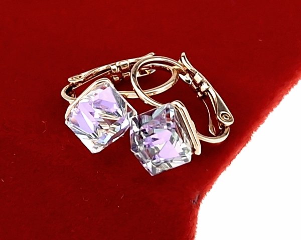 exclusive swarovski gold-plated earrings