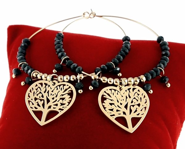 gold earrings made of stainless steel