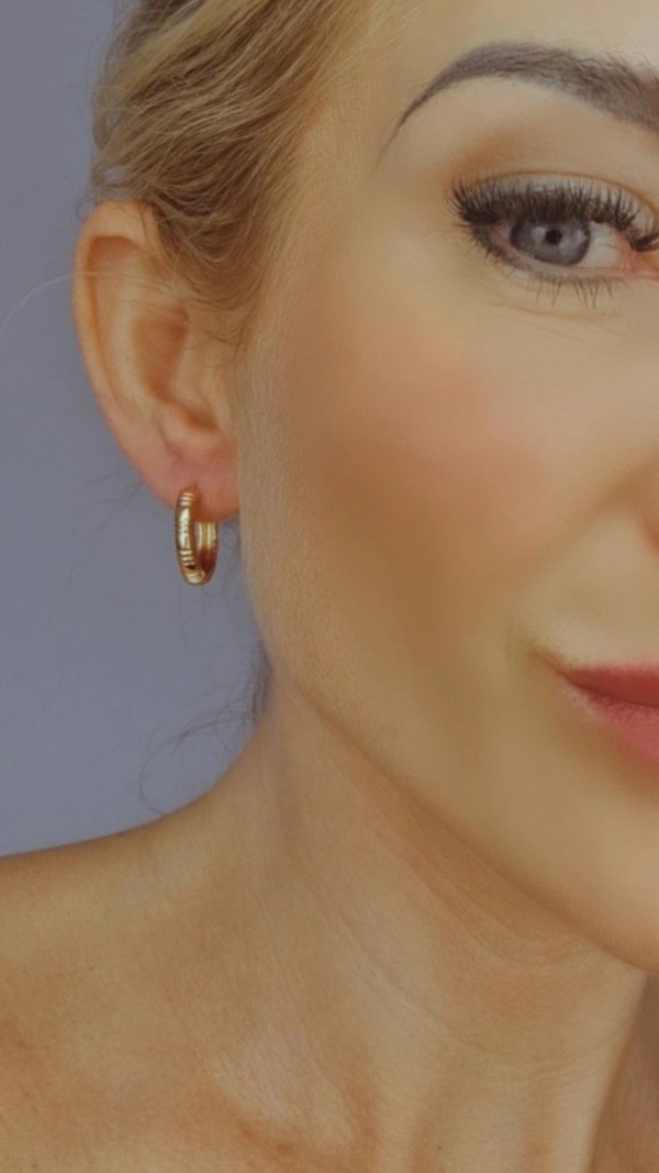 gold plated earrings with exclusive cubic zirconia