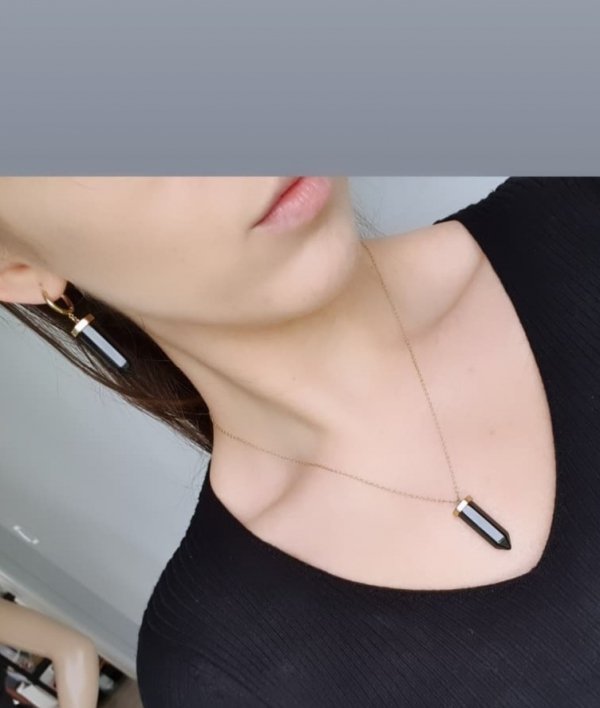 gold earrings made of stainless steel