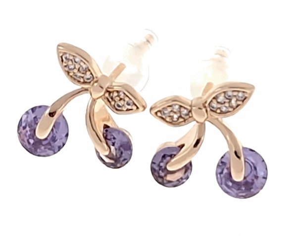 exclusive swarovski gold-plated earrings