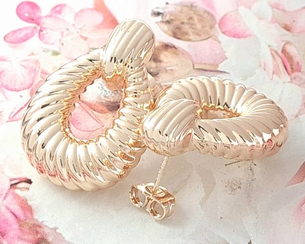 gold plated earrings with exclusive cubic zirconia