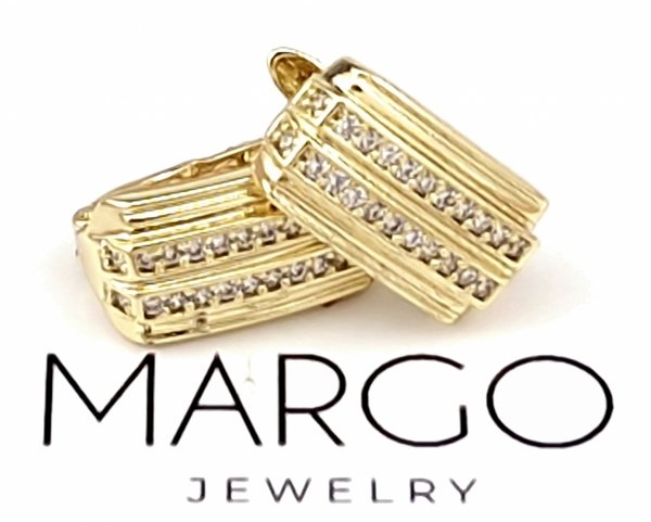 gold plated earrings with exclusive cubic zirconia