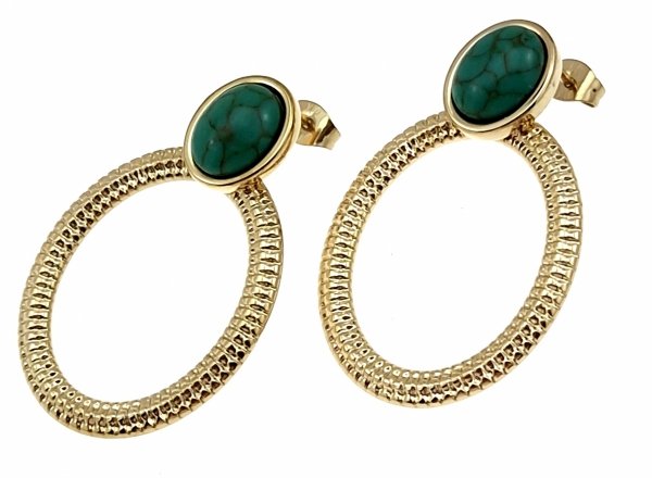 gold earrings made of stainless steel