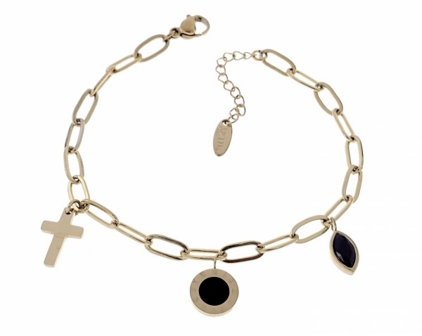 BRACELET GOLD CELEBRITY STAINLESS STEEL