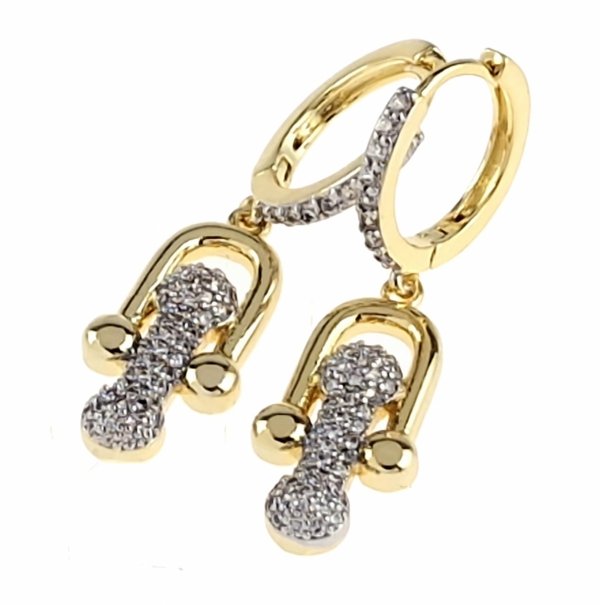 gold earrings made of stainless steel