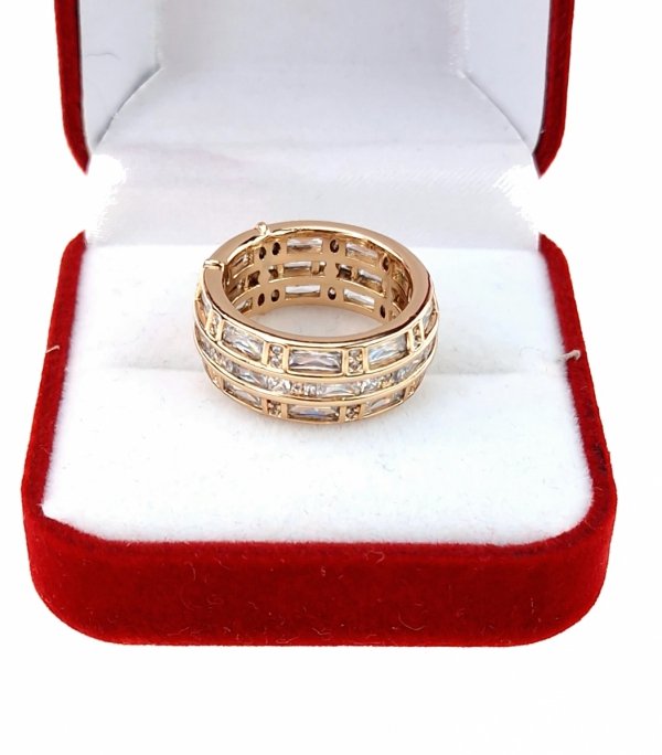 gold ring 18,60mm. gold-plated engagement xuping