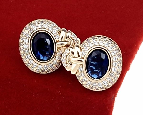 exclusive swarovski gold-plated earrings