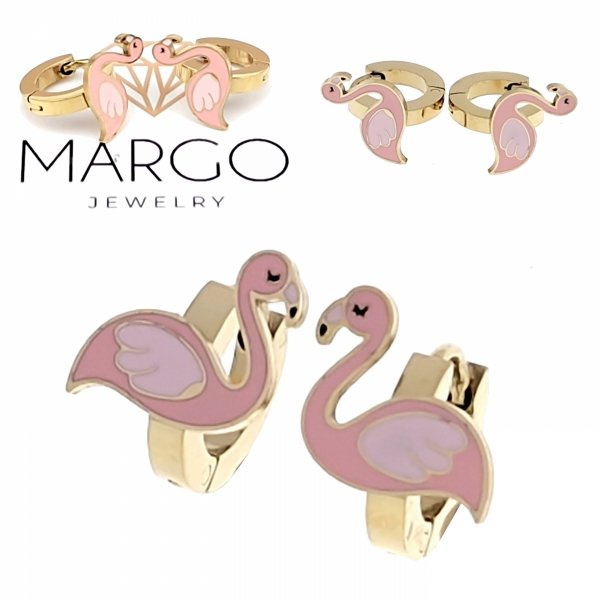 gold earrings made of stainless steel
