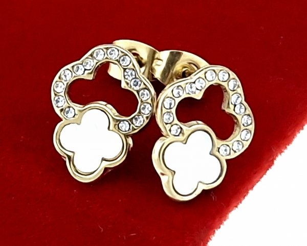 gold earrings made of stainless steel