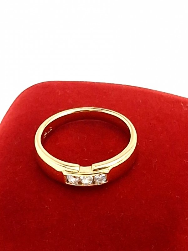 gold ring 18,60mm. gold-plated engagement xuping