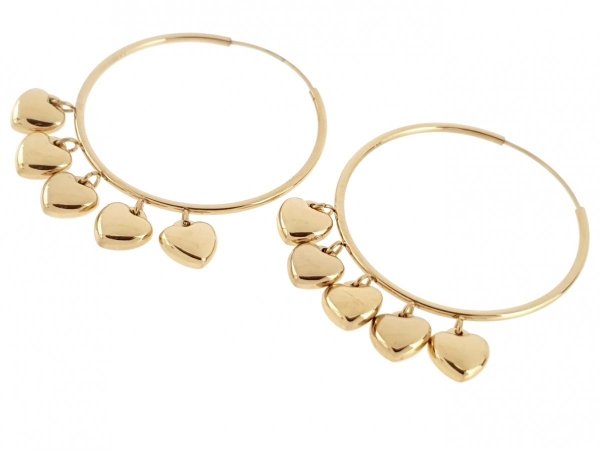 gold earrings made of stainless steel