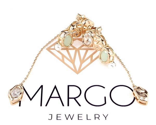 gold plated earrings with exclusive cubic zirconia