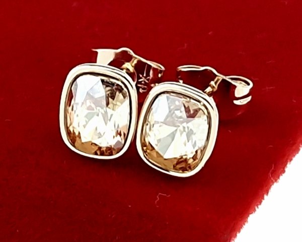 exclusive swarovski gold-plated earrings
