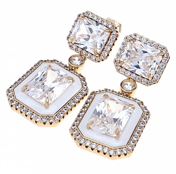 exclusive swarovski gold-plated earrings