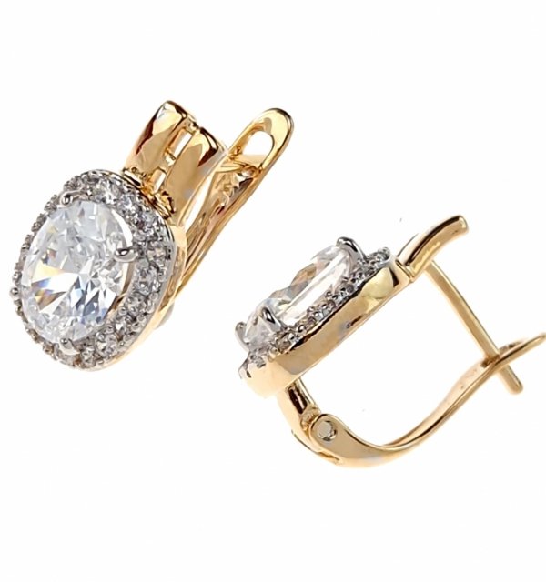exclusive swarovski gold-plated earrings