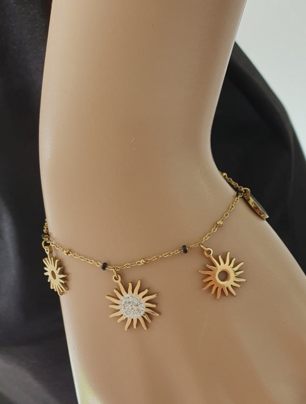BRACELET GOLD CELEBRITY STAINLESS STEEL