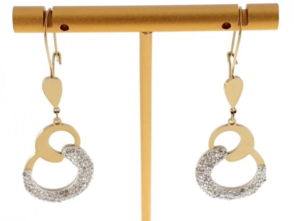 gold earrings made of stainless steel