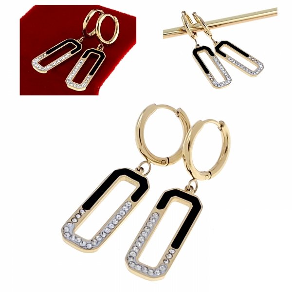 gold earrings made of stainless steel