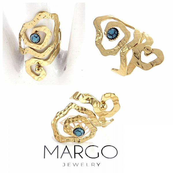 ring 18,30mm gold stainless steel