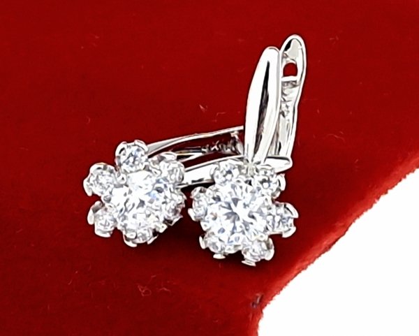 gold plated earrings with exclusive cubic zirconia
