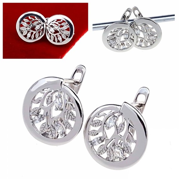 gold plated earrings with exclusive cubic zirconia