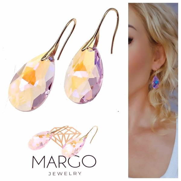 gold plated earrings with exclusive cubic zirconia