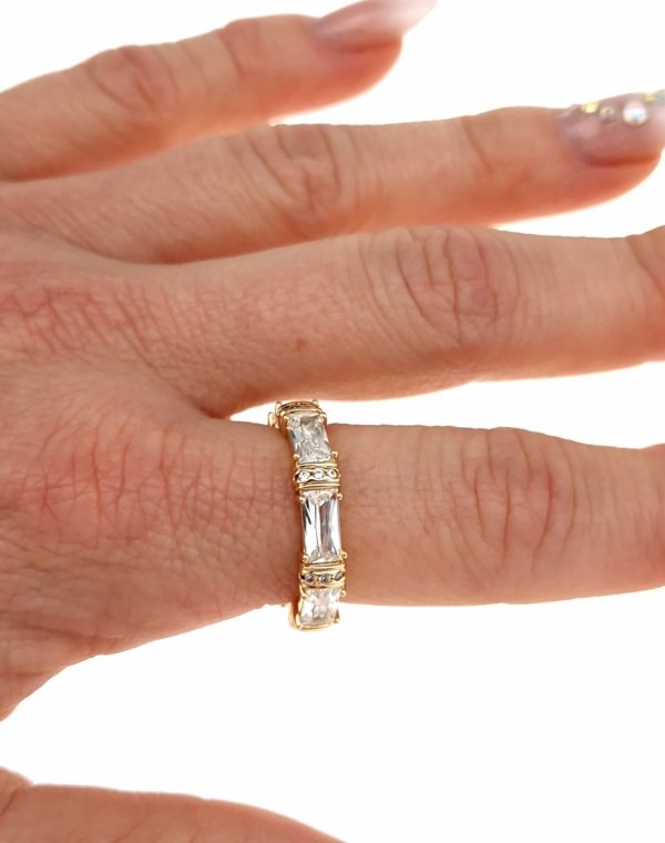 gold ring 18,60mm. gold-plated engagement xuping