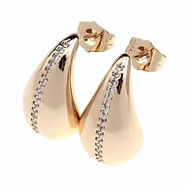 gold plated earrings with exclusive cubic zirconia
