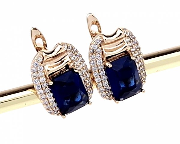 exclusive swarovski gold-plated earrings