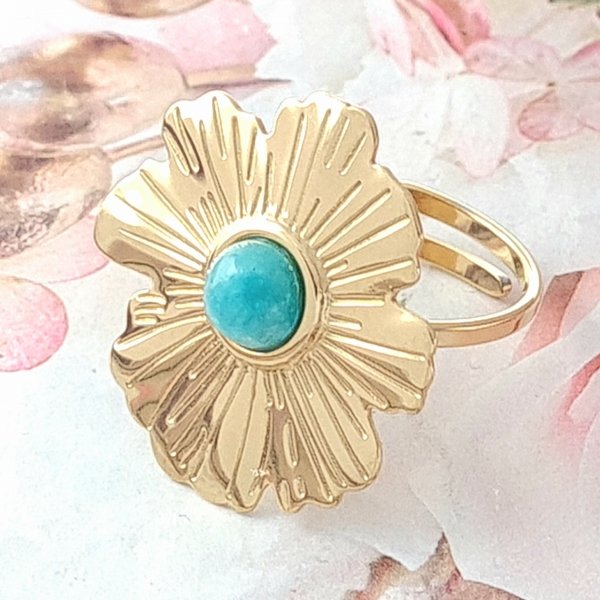 ring 18,30mm gold stainless steel