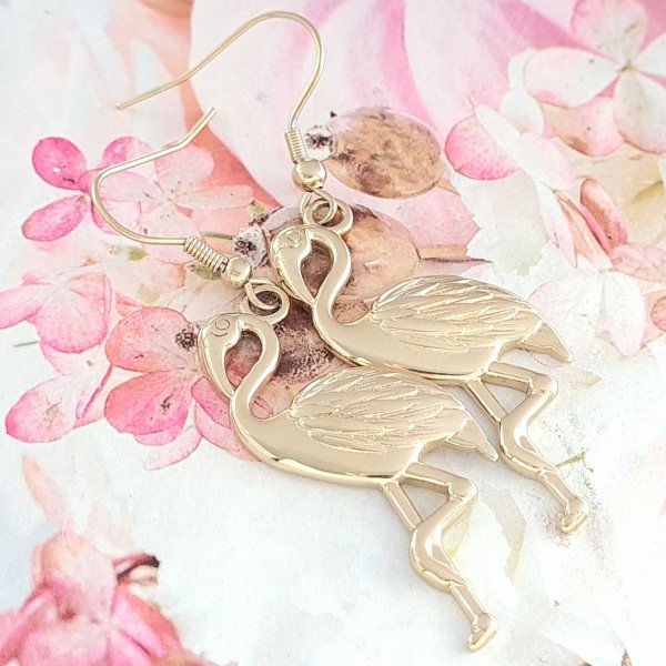 gold earrings made of stainless steel