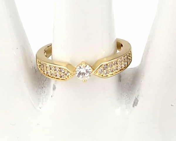 gold ring 18,60mm. gold-plated engagement xuping