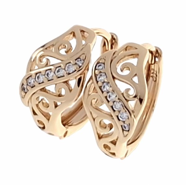 exclusive swarovski gold-plated earrings